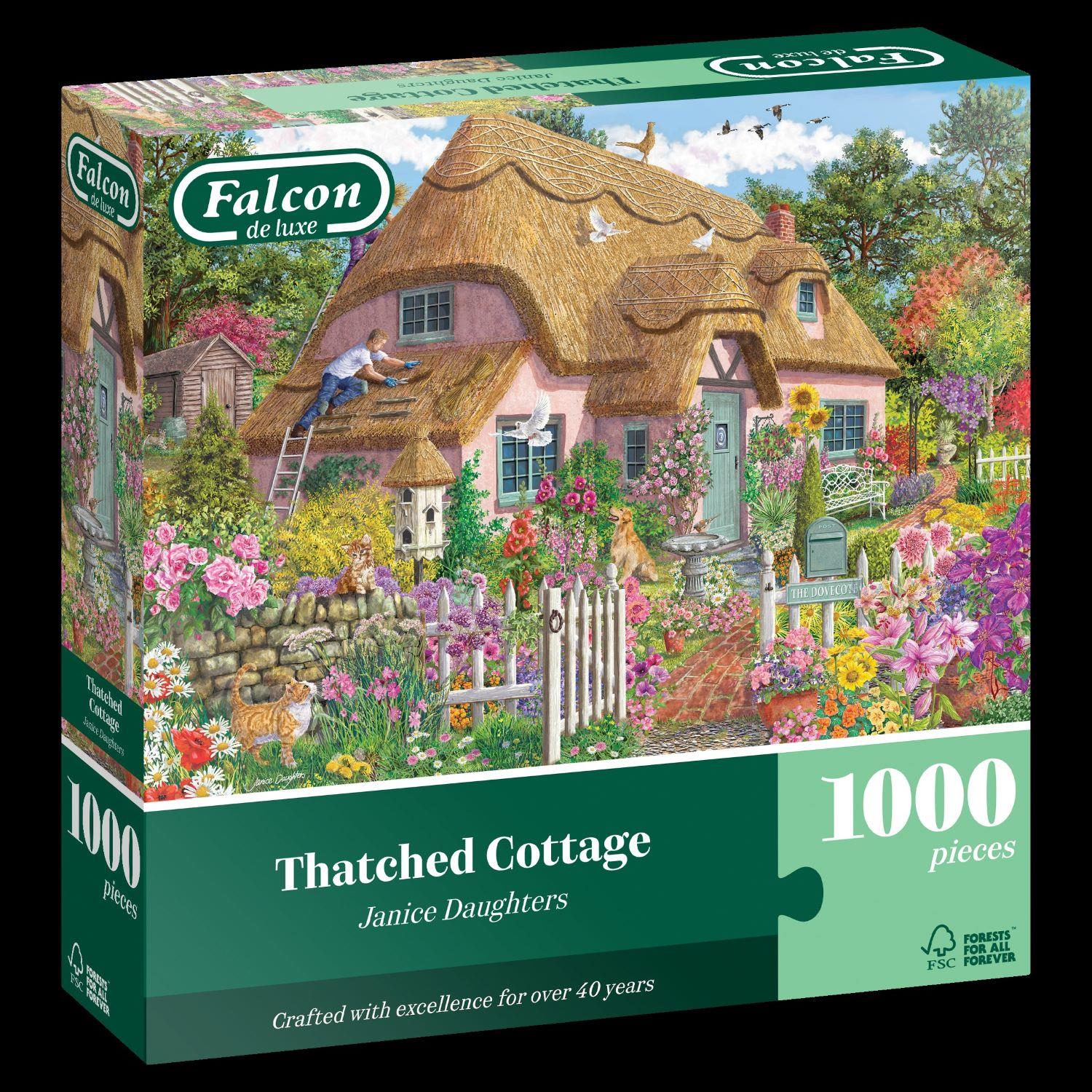 Falcon Deluxe Thatched Cottage Jigsaw Puzzle (1000 Pieces)