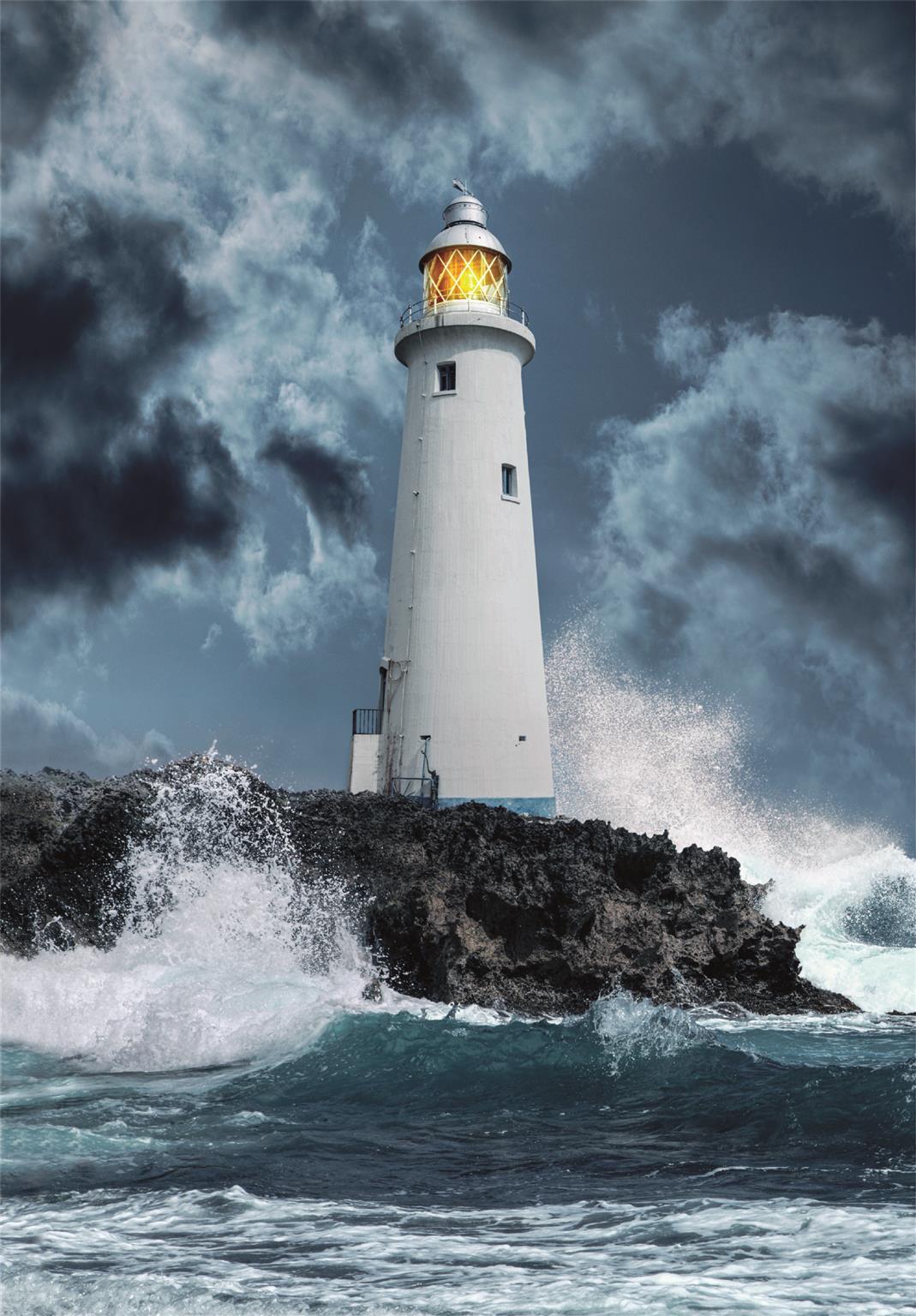 Clementoni Lightouse In The Storm Jigsaw Puzzle (1000 Pieces)