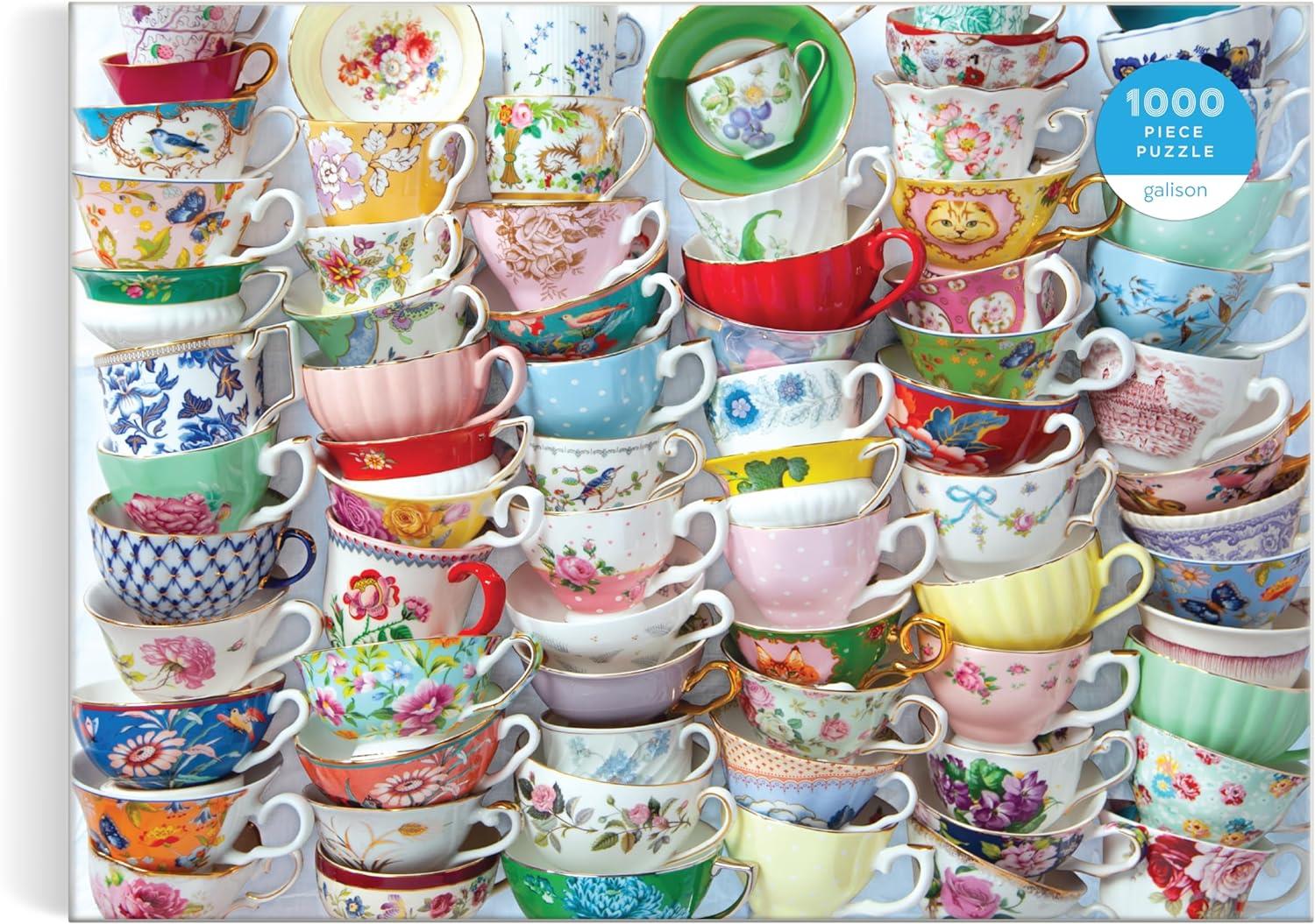 Galison Teacups Jigsaw Puzzle (1000 Pieces)