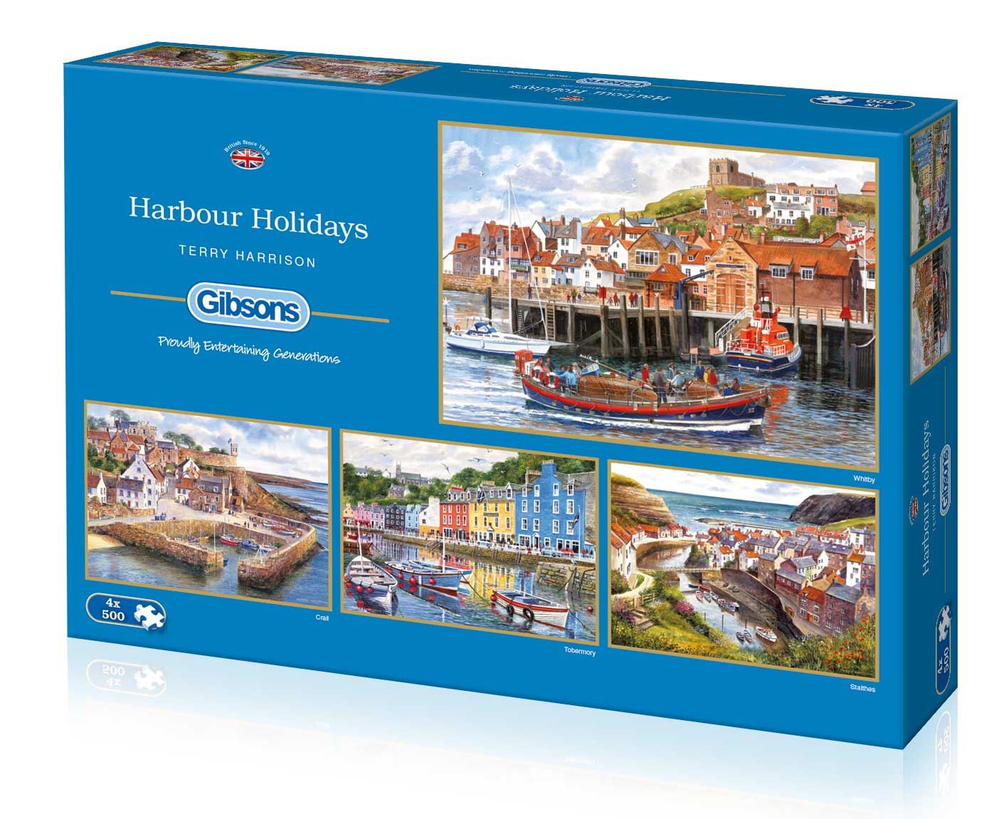 Gibsons Harbour Holidays Jigsaw Puzzles (4 x 500 Pieces)