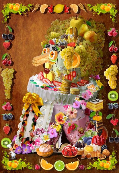 Bluebird La Cantatrice Gâteau Inspirée par Arcimboldo Jigsaw Puzzle (1000 Pieces)