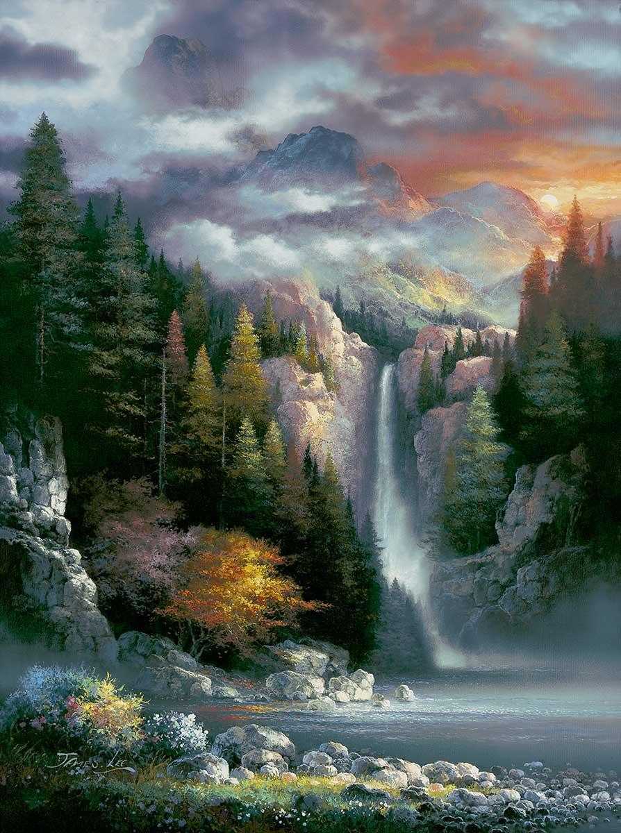 Sunsout Misty Falls, James Lee Jigsaw Puzzle (1000 Pieces)