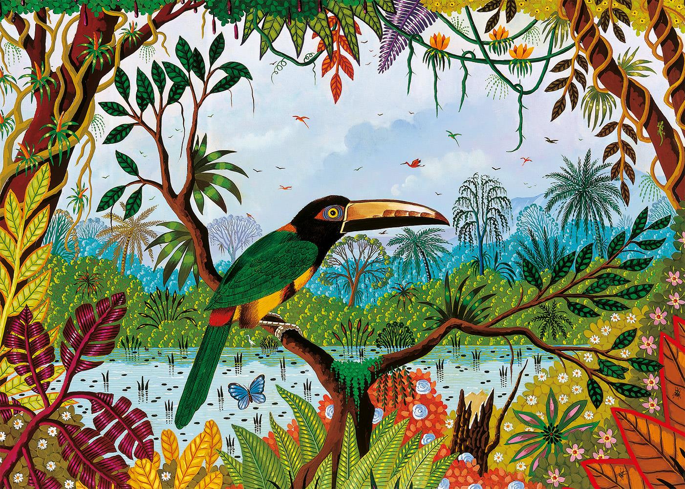 Pieces & Peace Aracari à Collier Jigsaw Puzzle (1500 Pieces)