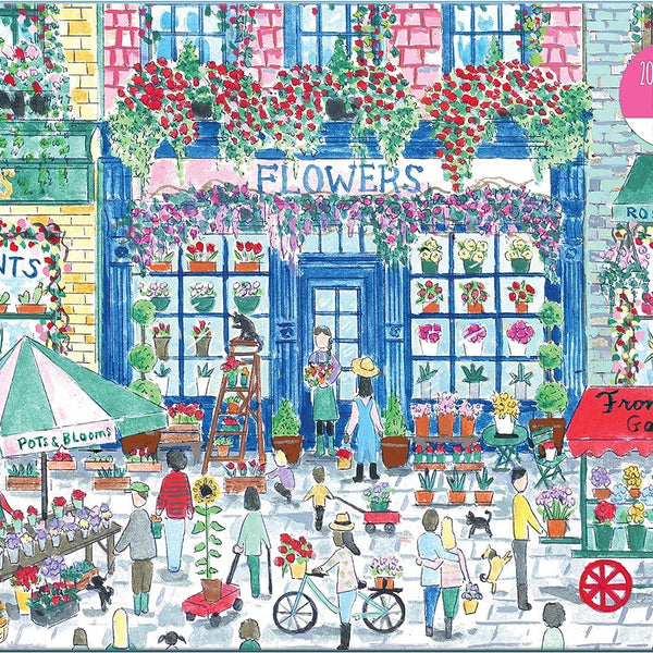 Galison Market in Bloom, Michael Storrings Jigsaw Puzzle (2000 Pieces)