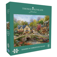 Gibsons Kinkade Summer in Cobblestone Village Jigsaw Puzzle (1000 Pieces)