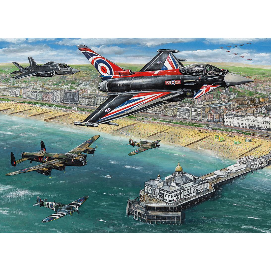 Gibsons Airshow Over Eastbourne Jigsaw Puzzle (1000 Pieces)