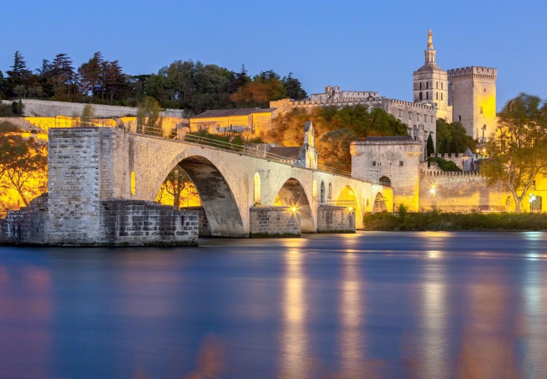 Bluebird Pont Saint Benezet, Pont d'Avignon Jigsaw Puzzle (1000 Pieces)