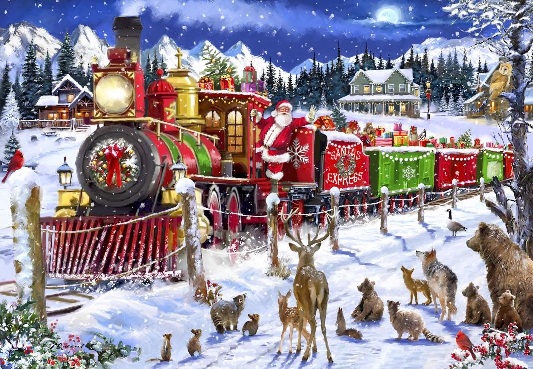 Bluebird Santa Express Usa Jigsaw Puzzle (1000 Pieces)