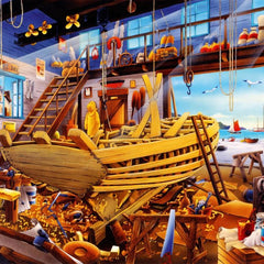 Bluebird Boat Yard Jigsaw Puzzle (1000 Pieces)