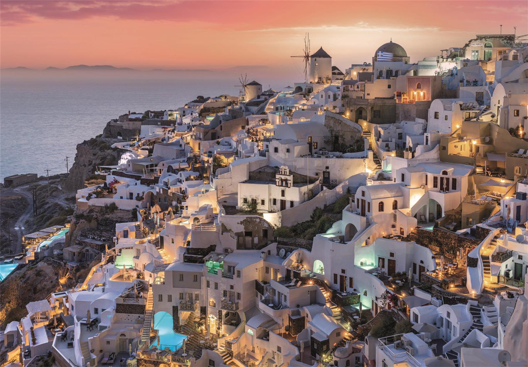 Clementoni Shades Of Santorini Jigsaw Puzzle (1000 Pieces)