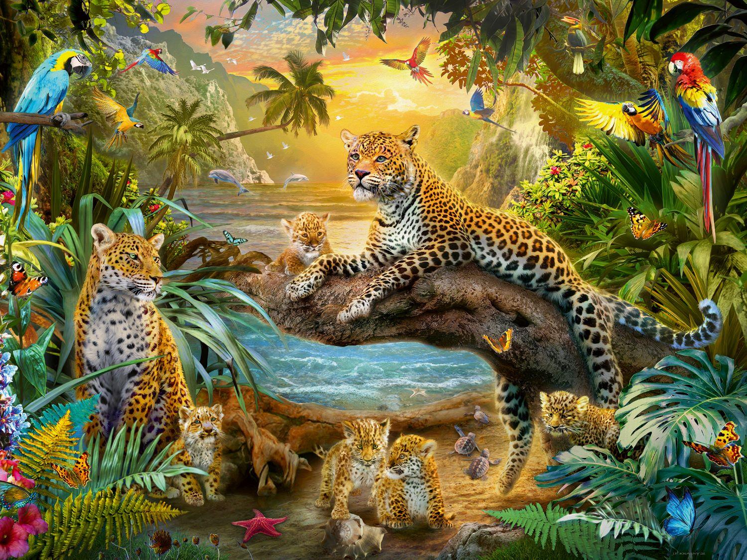 Ravensburger Leopards in the Jungle Jigsaw Puzzle (1500 Pieces)