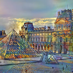 Bluebird Louvre Museum, Paris, France Jigsaw Puzzle (1000 Pieces)