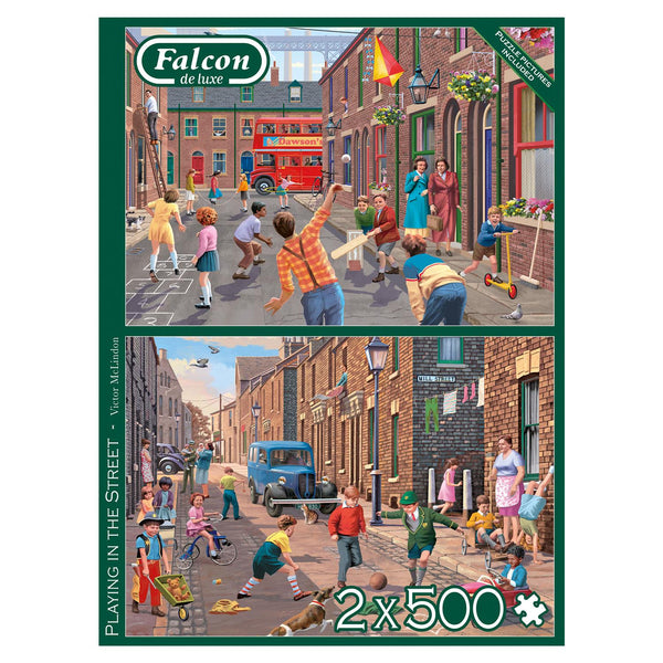 Falcon Deluxe Playing in the Street Jigsaw Puzzles (2 x 500 Pieces)