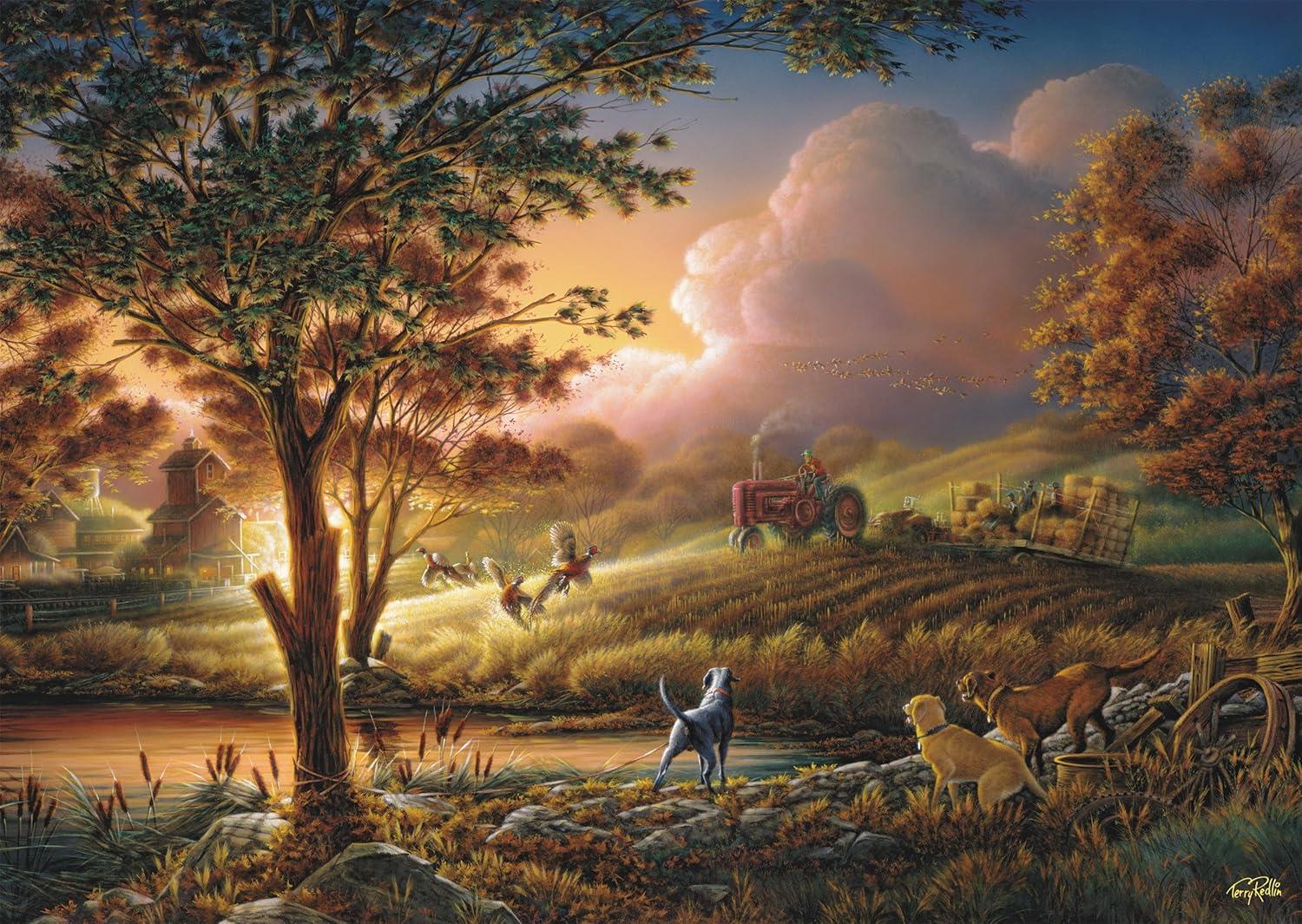 Schmidt Terry Redlin: Sun Gold over Ripe Fields Jigsaw Puzzle (1000 Pieces)