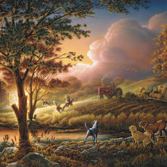 Schmidt Terry Redlin: Sun Gold over Ripe Fields Jigsaw Puzzle (1000 Pieces)