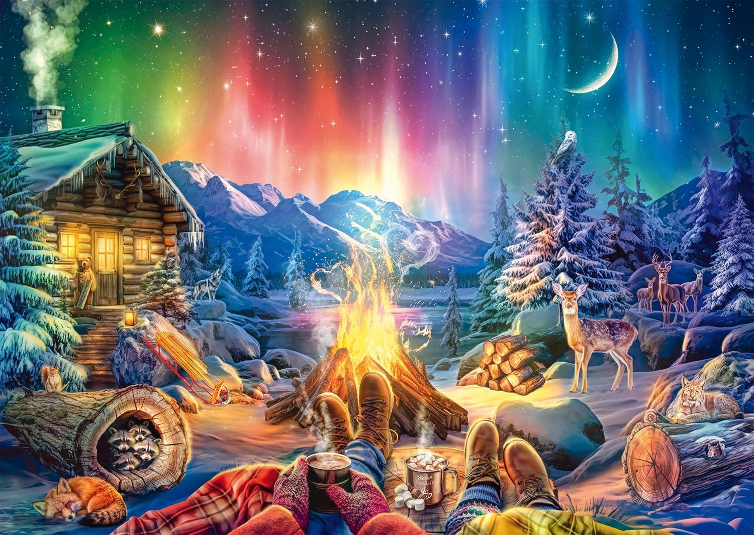 Schmidt Campfire Romance under the Starry Sky Jigsaw Puzzle (1000 Pieces)