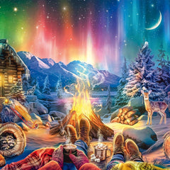 Schmidt Campfire Romance under the Starry Sky Jigsaw Puzzle (1000 Pieces)