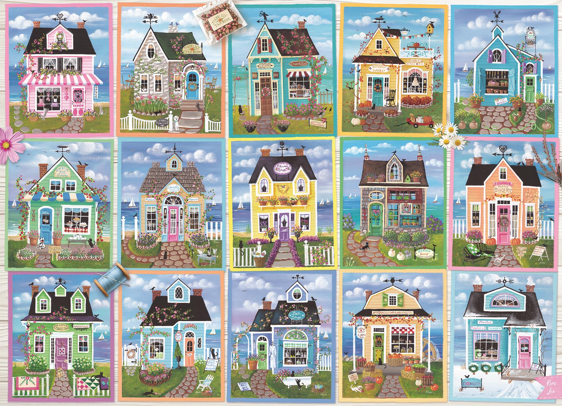 Cobble Hill Seaside Shops Jigsaw Puzzle (1000 Pieces)