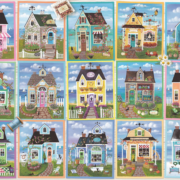 Cobble Hill Seaside Shops Jigsaw Puzzle (1000 Pieces)