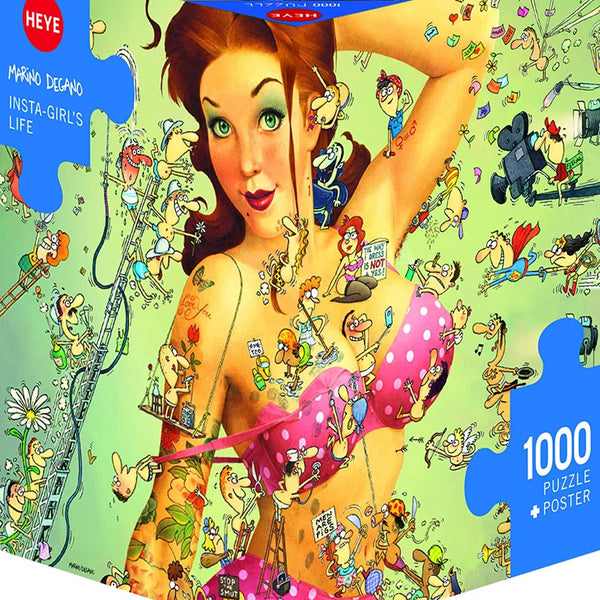 Heye Puzzle Triangular Insta-Girl's Life, Degano Jigsaw Puzzle (1000 Pieces)