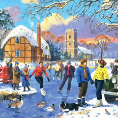 Skating By The Church Jigsaw Puzzle (1000 Pieces)