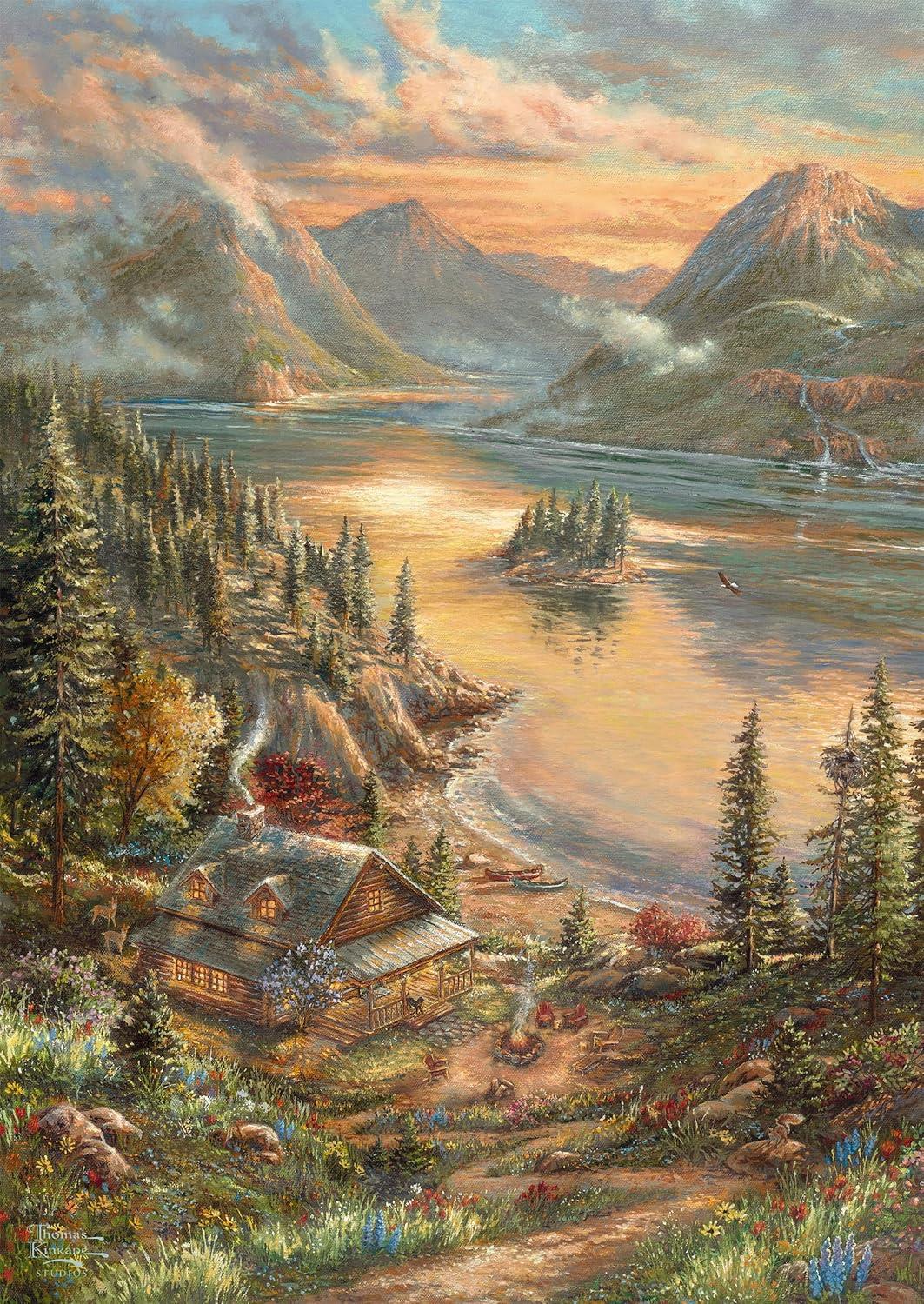 Schmidt Thomas Kinkade: Lakefront Splendor Jigsaw Puzzle (500 Pieces)