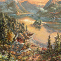 Schmidt Thomas Kinkade: Lakefront Splendor Jigsaw Puzzle (500 Pieces)