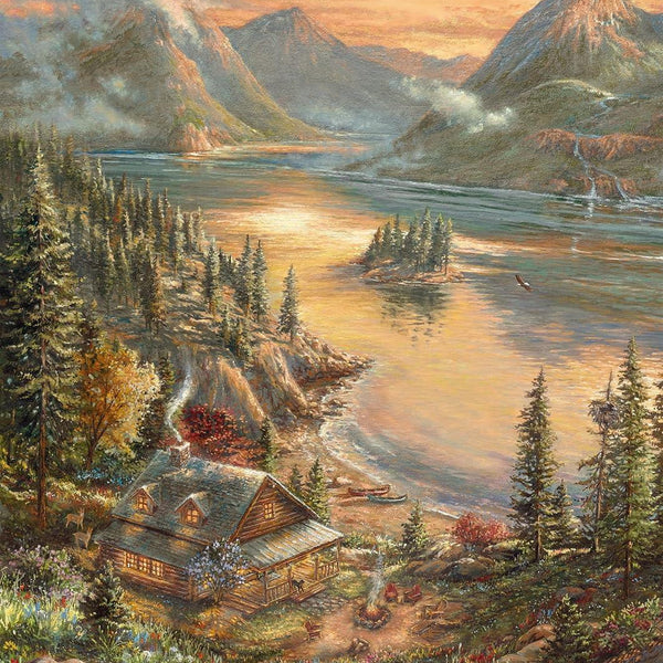 Schmidt Thomas Kinkade: Lakefront Splendor Jigsaw Puzzle (500 Pieces)