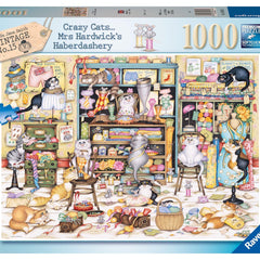 Ravensburger Crazy Cats Mrs Hardwick's Haberdashery Jigsaw Puzzle (1000 Pieces)