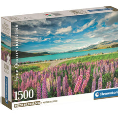 Clementoni Lupins At Lake Tekapo Jigsaw Puzzle (1500 Pieces)