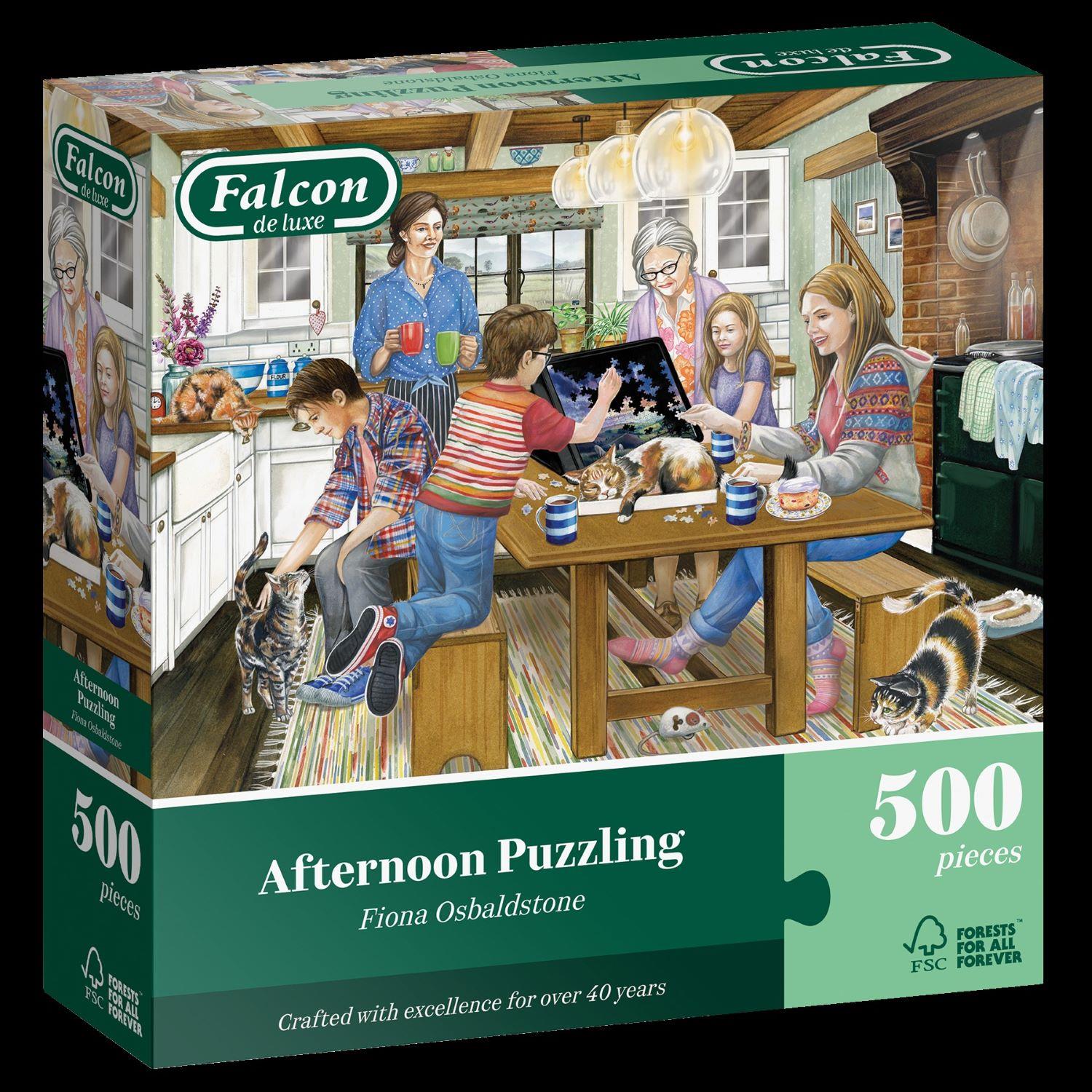 Falcon Deluxe Afternoon Puzzling Jigsaw Puzzle (500 Pieces)