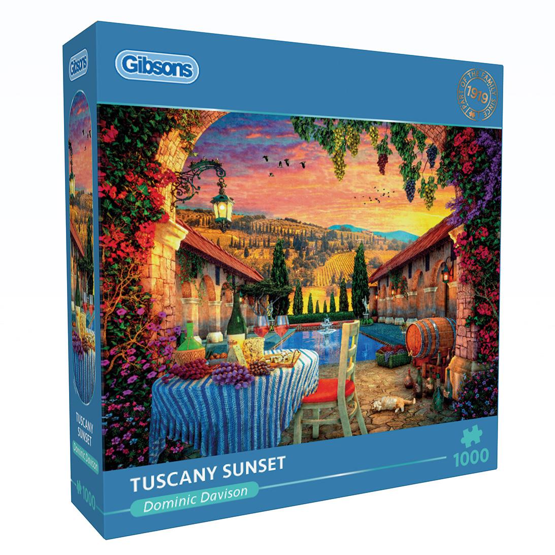 Gibsons Tuscany Sunset Jigsaw Puzzle (1000 Pieces) – PDK