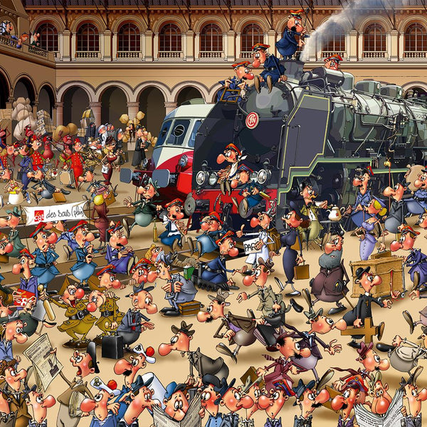 Bluebird French Train Station Jigsaw Puzzle (1000 Pieces)