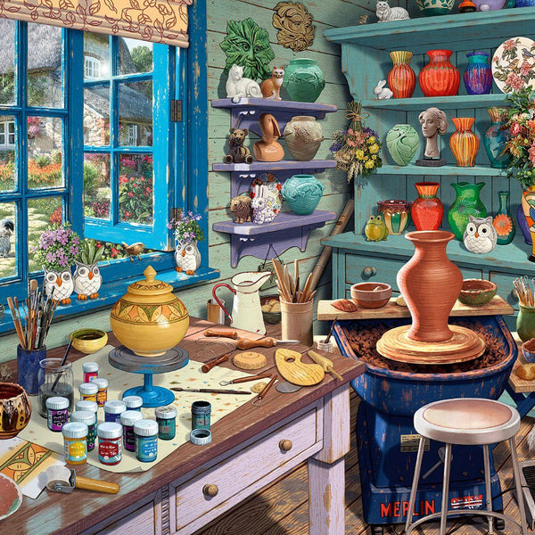 Ravensburger Pottery Studio Sanctuary Jigsaw Puzzle (500 XL Extra Large Pieces)