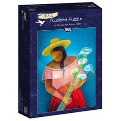 Bluebird Art Louis Toffoli - La Femme Aux Arums, 1985 Jigsaw Puzzle (1000 Pieces)