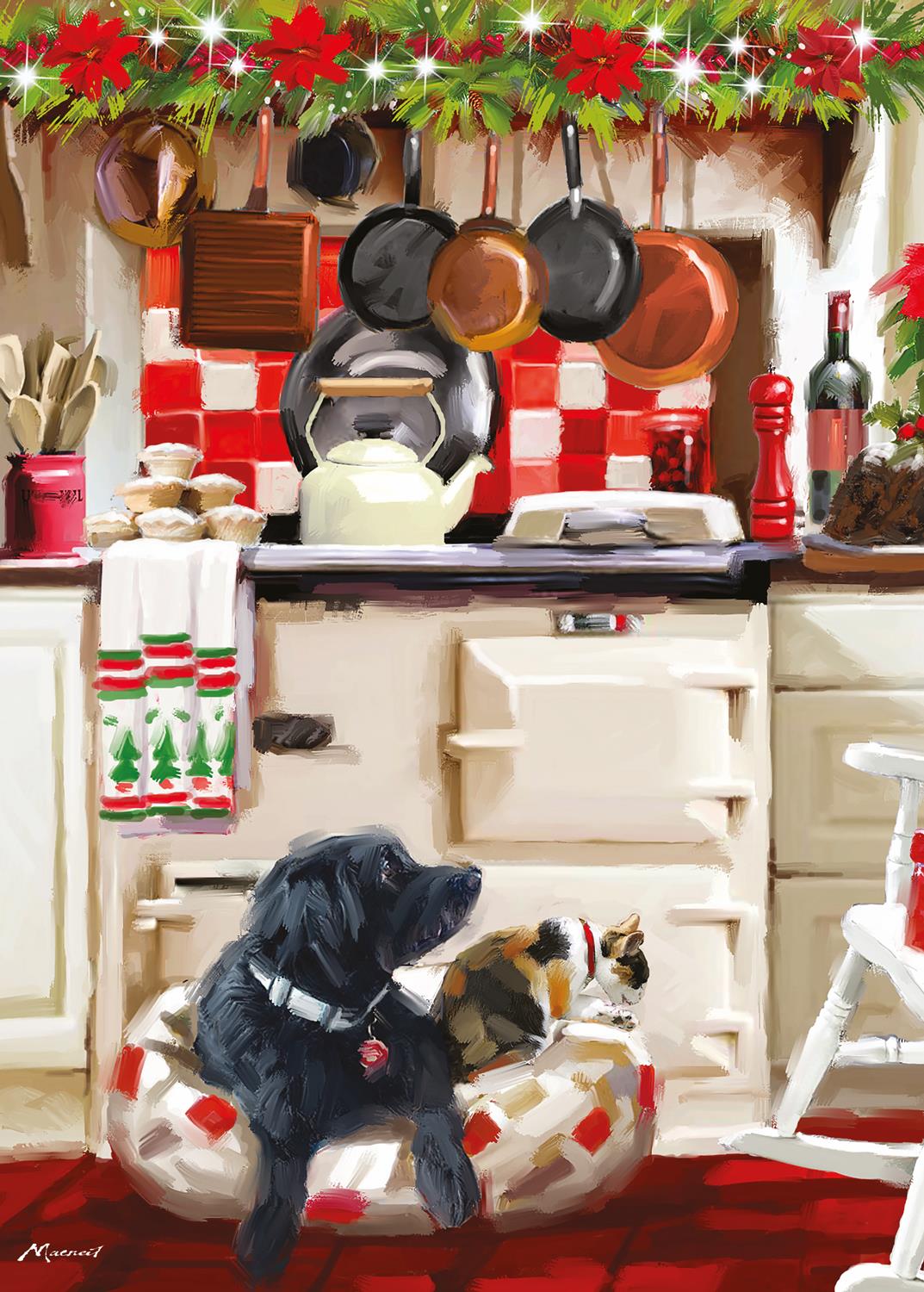 Otter House Christmas Kitchen Jigsaw Puzzle (1000 Pieces)