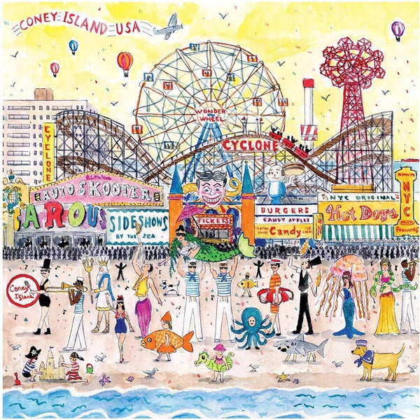 Galison Summer at the Amusement Park, Michael Storrings Jigsaw Puzzle (500 Pieces)