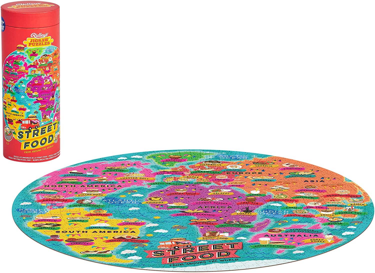 Ridley's Street Food Circular Jigsaw Puzzle (1000 Pieces)