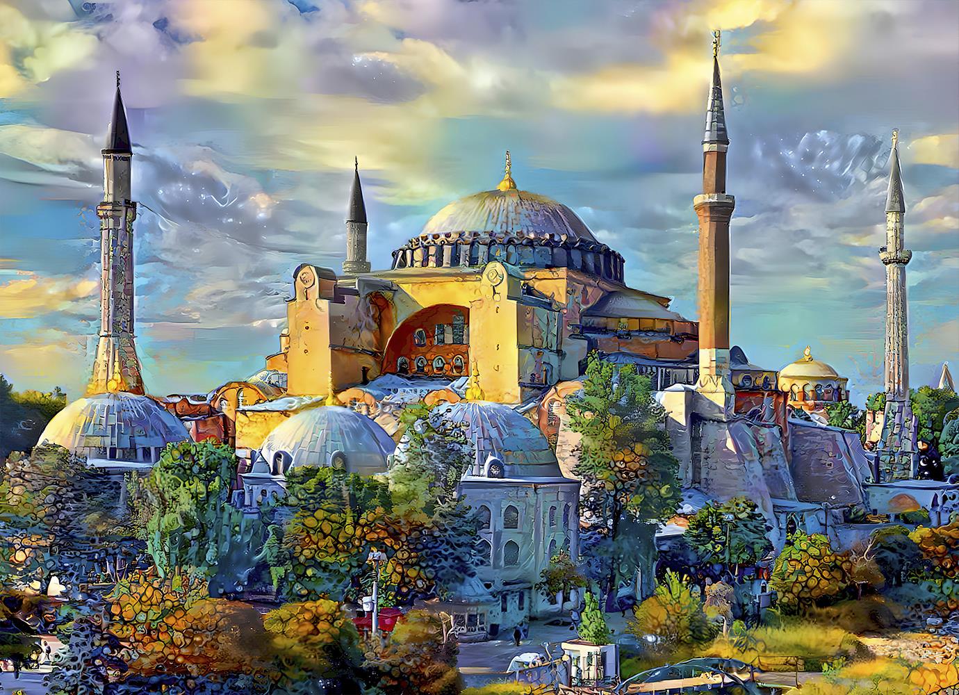 Bluebird Hagia Sophia, Istanbul, Turkey Jigsaw Puzzle (1000 Pieces)