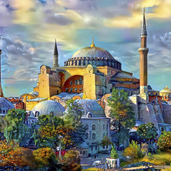 Bluebird Hagia Sophia, Istanbul, Turkey Jigsaw Puzzle (1000 Pieces)