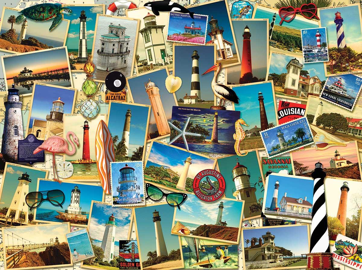 Sunsout Southern Lighthouses - Kate Ward Thacker Jigsaw Puzzle (1000 Pieces)