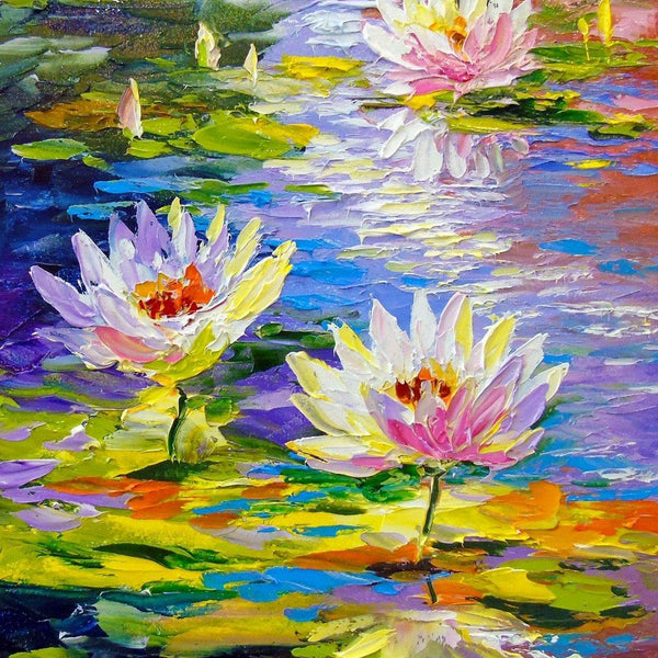 Enjoy Water Lilies in the Pond Jigsaw Puzzle (1000 Pieces)