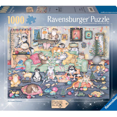 Ravensburger Christmas Crackers Crazy Cats Vintage No. 16  Jigsaw Puzzle (1000 Pieces)