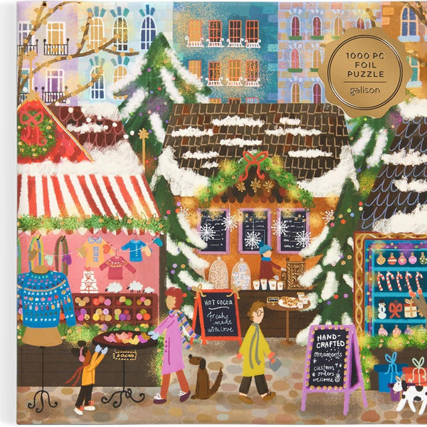 Galison Joy Laforme Merry Market Foil Jigsaw Puzzle (1000 Pieces)