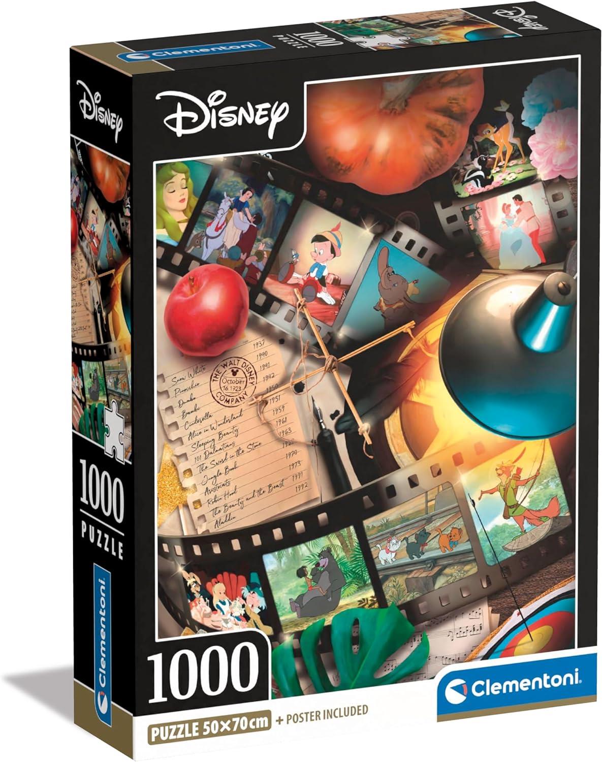 Clementoni Disney 100 Movie Classics Illustrated Jigsaw Puzzle (1000 Pieces)