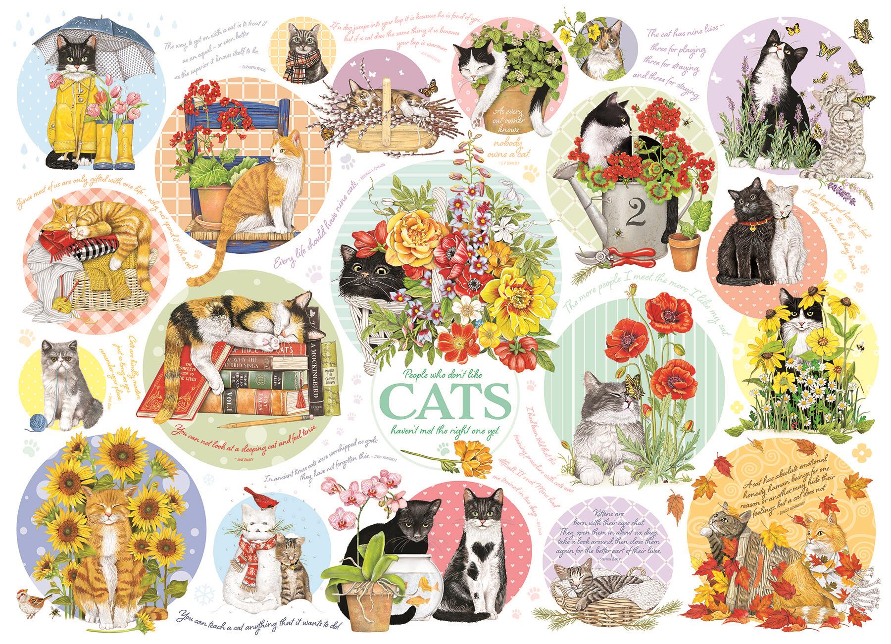 Cobble Hill Cat Thoughts Jigsaw Puzzle (1000 Pieces)