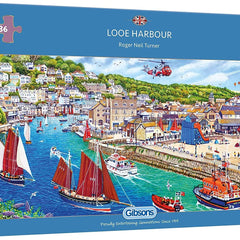 Gibsons Looe Harbour Jigsaw Puzzle (636 Pieces)