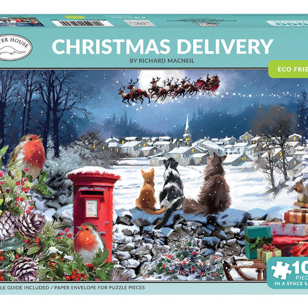 Otter House Christmas Delivery Jigsaw Puzzle (1000 Pieces)