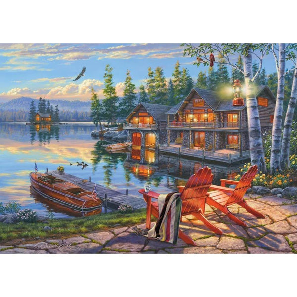 Schmidt Darrell Bush: The Banks of Loon Lake, New York Jigsaw Puzzle (1000 Pieces) DAMAGED BOX