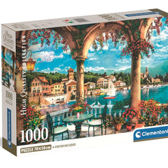 Clementoni Balcony View Of Lake Como Jigsaw Puzzle (1000 Pieces)